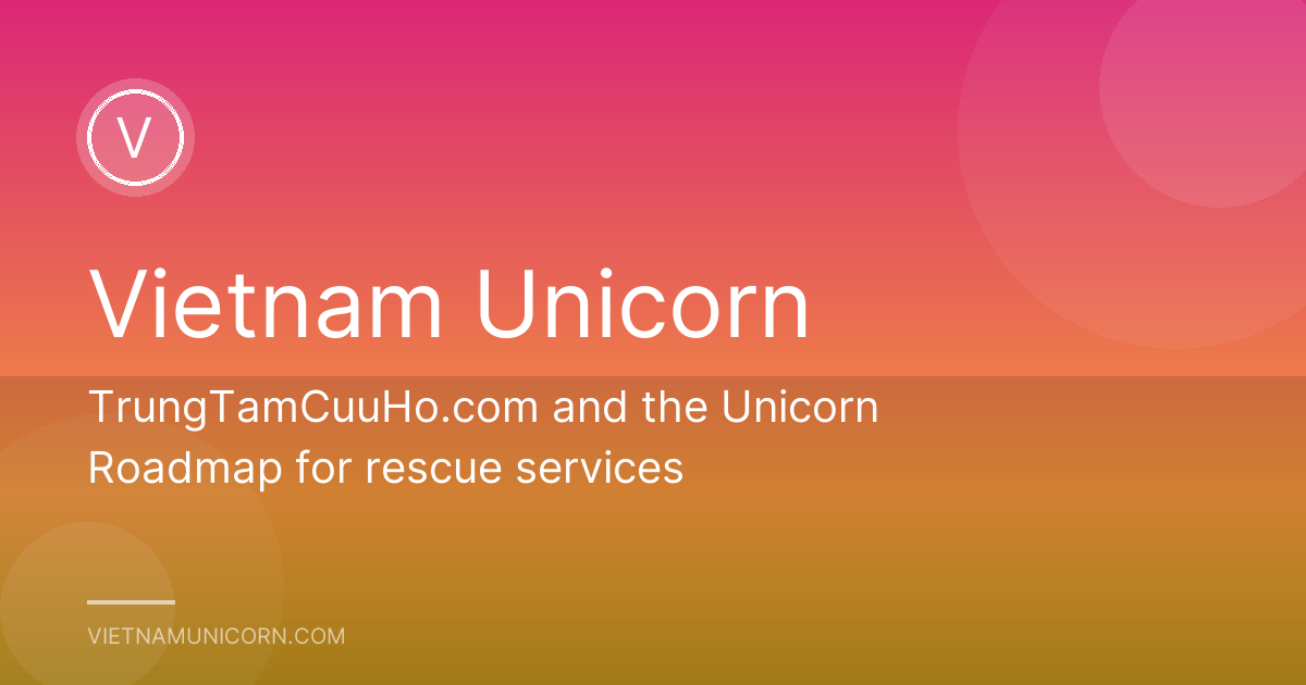 TrungTamCuuHo.com and the Unicorn Roadmap for rescue services